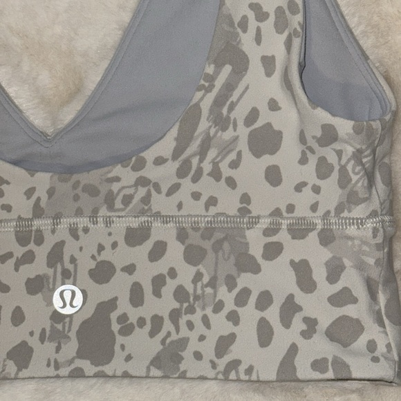 Lululemon Align V-Neck Sports Bra A/B Cup Cheetah Camo & Antique White Women’s 4 - Picture 8 of 12